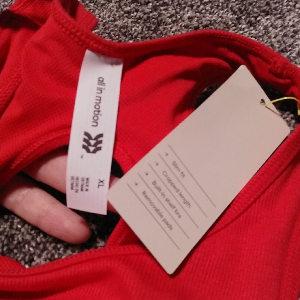 Red Women's Racerback Top - Picture 2 of 3